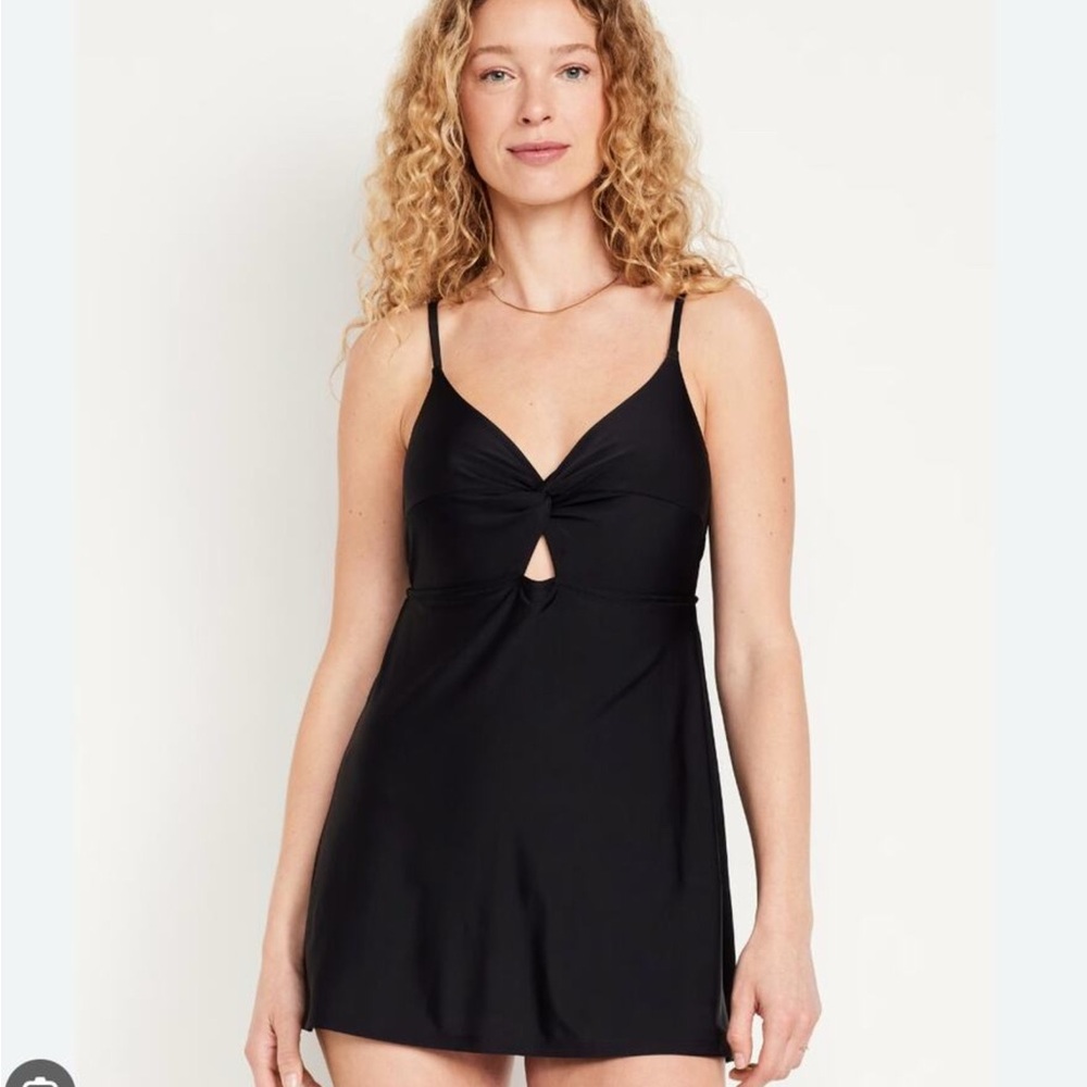 Old Navy Black Knot Swim Dress